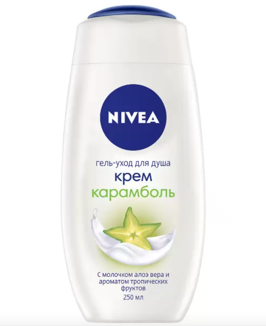 фото упаковки Nivea Гель-уход для душа Крем карамболь