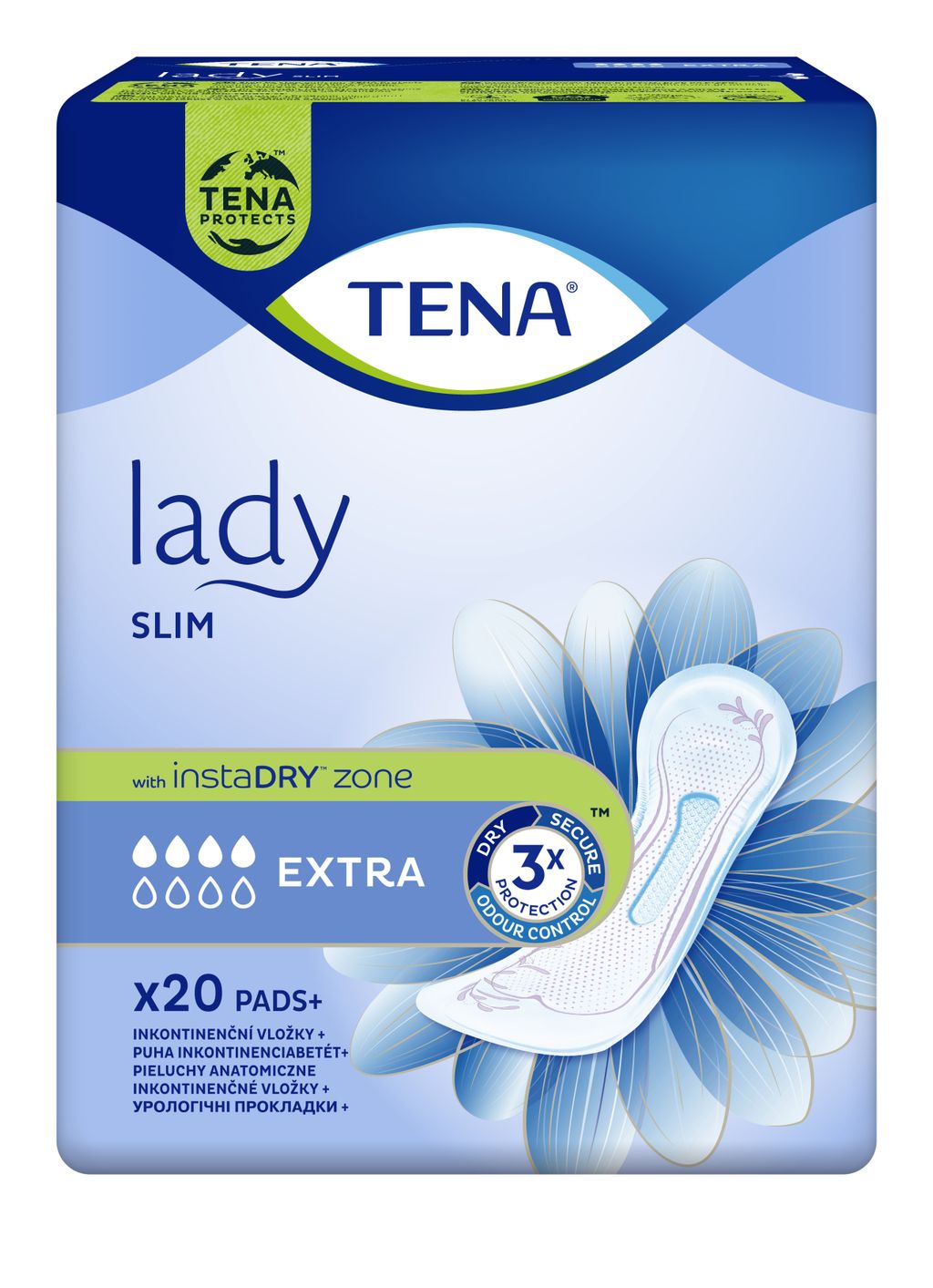 фото упаковки Прокладки урологические Tena Lady Slim Extra, прокладки урологические, 4 капли, 20 шт. фото упаковки Прокладки урологические Tena Lady Slim Extra