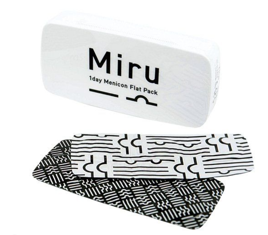 Miru 1day Flat Pack Menicon Линзы контактные однодневные мягкие, BC=8.6 d=14.2, D(-4.75), 30 шт.