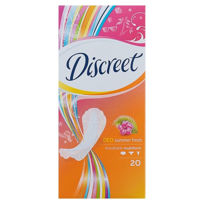 фото упаковки Discreet Deo Summer Fresh Multiform прокладки ежедневные