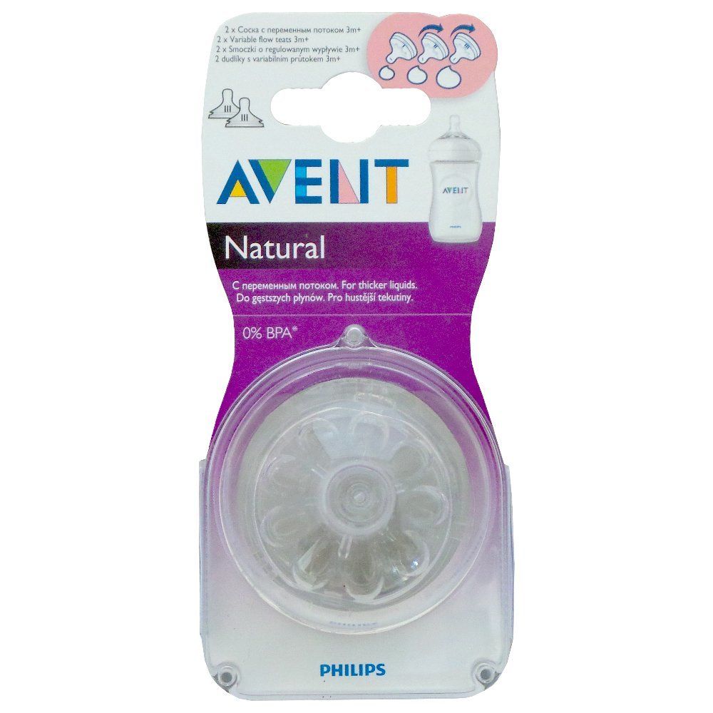 фото упаковки Соски Philips Avent Natural переменный поток