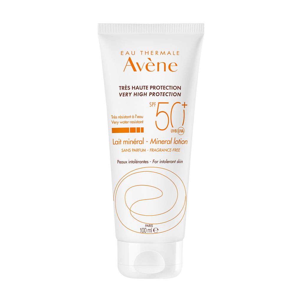 фото упаковки Avene солнцезащитное молочко с минеральным экраном SPF50+