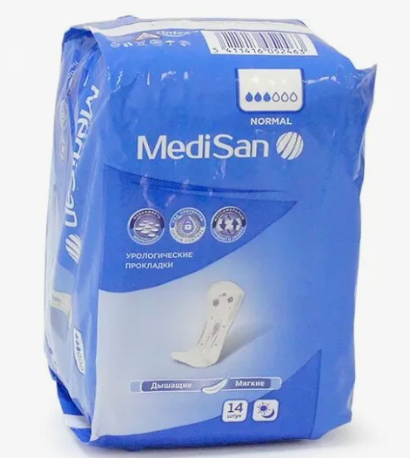 фото упаковки MediSan Normal soft прокладки урологические