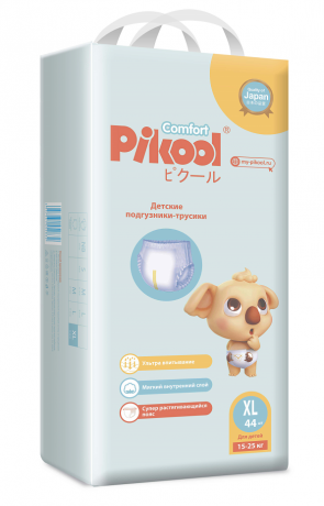 Pikool Comfort Подгузники-трусики детские, XL, 15-25кг, 44 шт.