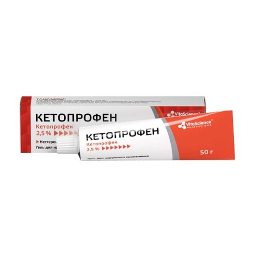 Vitascience Кетопрофен, 2.5%, гель для наружного применения, 50 г, 1 шт.