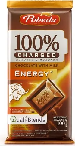 Чаржед шоколад с молоком энерджи, 100 г, 1 шт.