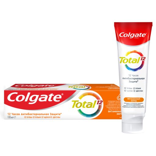 Colgate Total 12 Паста зубная Витаминный Заряд, паста зубная, 100 мл, 1 шт.