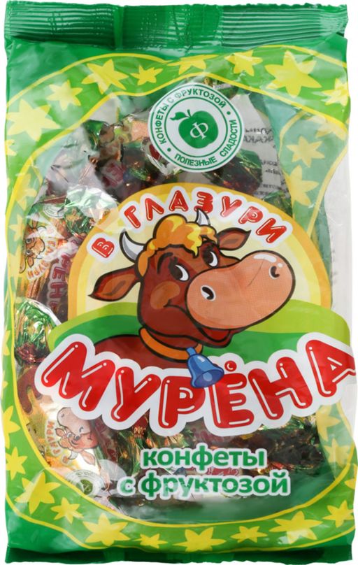 Конфеты Мурена в глазури на фруктозе, конфеты, 185 г, 1 шт.