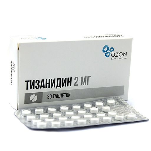 Тизанидин, 2 мг, таблетки, 30 шт.