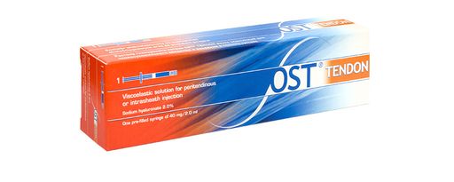 Ost Tendon раствор гиалуроната натрия, 40 мг/2 мл, раствор для околосухожильного и внутрисуставного введения, 2мл, 1 шт.