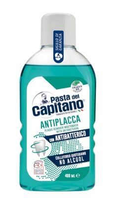 Pasta del Capitano Ополаскиватель для полости рта, ополаскиватель полости рта, против зубного налета, 400 мл, 1 шт.