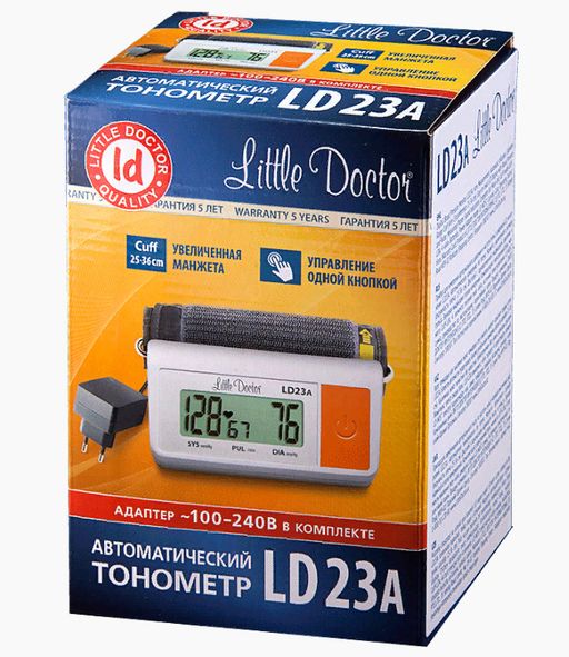 Тонометр автоматический Little Doctor LD23A, с адаптером, 1 шт.