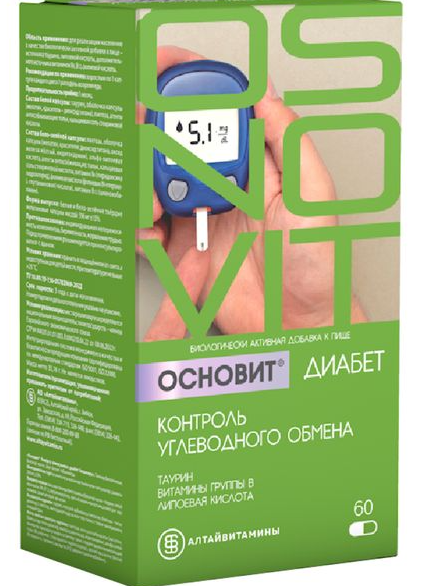 Osnovit Диабет Контроль углеводного обмена, капсулы, 60 шт.