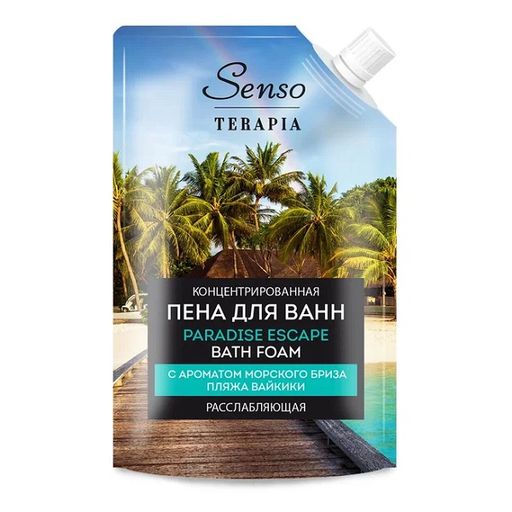 SensoTerapia Пена для ванн концентрированная расслабляющая Paradise escape, пена для ванн, 500 мл, 1 шт.
