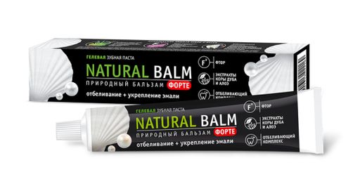 Природный бальзам Зубная паста Natural Balm Форте, отбеливание + укрепление эмали, 100 г, 1 шт.