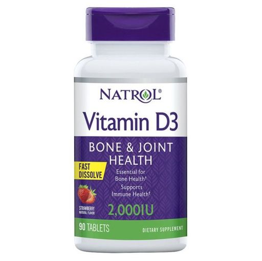 Natrol Витамин Д3 2000 МЕ, таблетки быстрорастворимые, 90 шт.