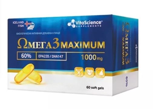 Vitascience Омега-3 60% Максимум, капсулы, 60 шт.