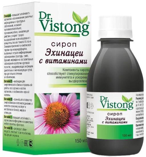 Сироп эхинацеи с витаминами Dr. Vistong, сироп, 150 мл, 1 шт.