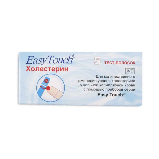 Easy Touch Тест-полоски для измерения холестерина, тест-полоска, 5 шт.
