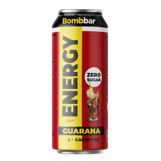 Bombbar Energy L-карнитин с Гуараной, напиток тонизирующий газированный, кола, 500 мл, 1 шт.