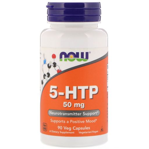 NOW 5-HTP 5-гидрокситриптофан, 50 мг, капсулы, 90 шт.