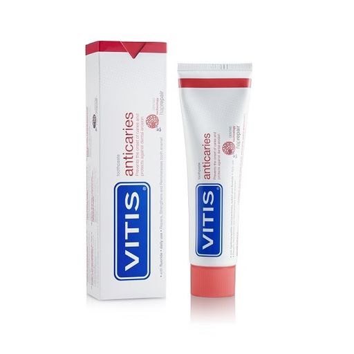 Vitis Anticaries Зубная паста со фтором, паста зубная, с ментоловым вкусом, 100 мл, 1 шт.